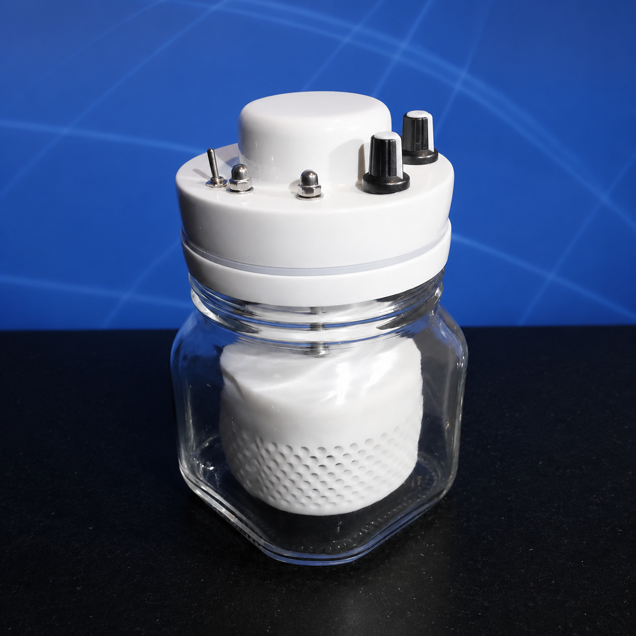 The nestromo watch cleaning machine in the variant equipped with 3d printed basket for home use